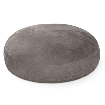 Jaxx 6 Foot Cocoon Bean Bag Chair in Charcoal for All Ages