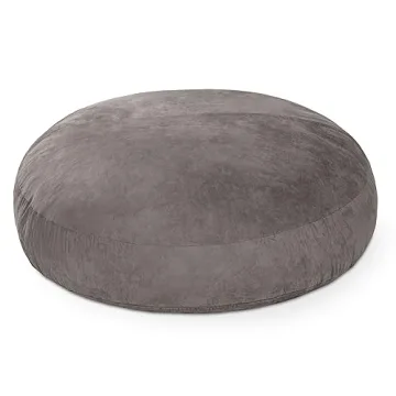 Jaxx 6 Foot Cocoon Bean Bag Chair in Charcoal for All Ages