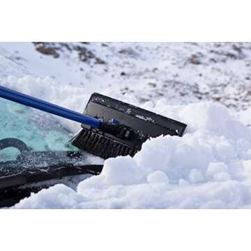 SubZero 14015 54" Avalanche Snowbroom for Truck, Car with Pivoting Brush Head and Squeegee