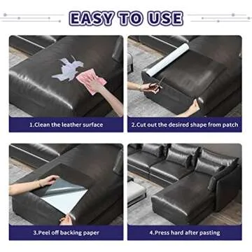 Leather Repair Patch Tape Kit, Self Adhesive Leather Repair for Furniture, Couch, Sofa, Car Seats,Office Chair,Vinyl Repair Kit.30inx16in