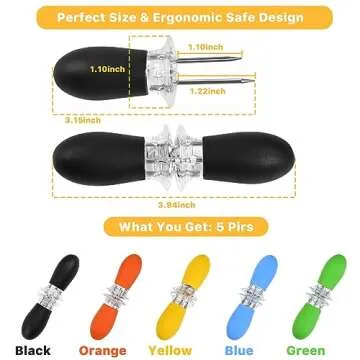 Secure and Vibrant OFCOX Corn on the Cob Holders Set