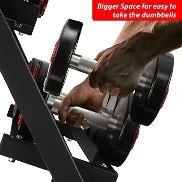 AKYEN 3-Tier Heavy-Duty Dumbbell Rack for Home Gym