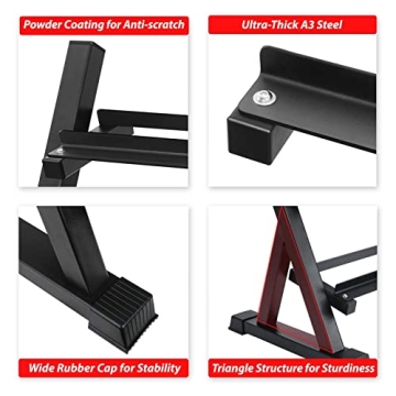AKYEN 3-Tier Heavy-Duty Dumbbell Rack for Home Gym