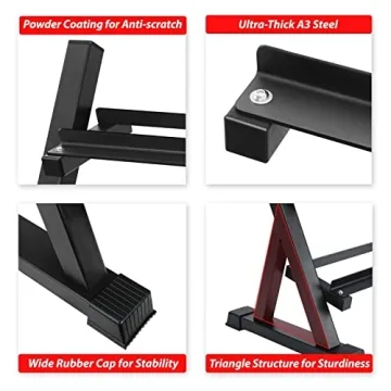 AKYEN 3-Tier Heavy-Duty Dumbbell Rack for Home Gym