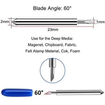 Deep Cut Blades for Crafting - 30Pcs 60° Set