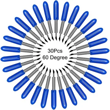 Deep Cut Blades for Crafting - 30Pcs 60° Set