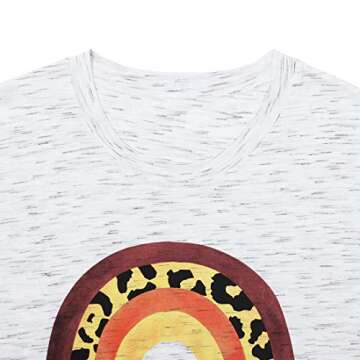 Mama Shirt for Women Mama Leopard Graphic Rainbow Print T Shirt Mom Shirts Short Sleeve Casual Tee Tops