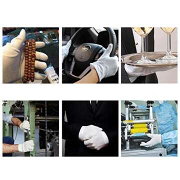 10Pairs White Cotton Gloves Large Size for Art handling Crafting Coin Jewelry Silver Inspection by LUCKY SLD
