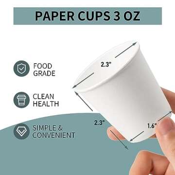 RACETOP 3 oz Bathroom Paper Cups - Durable & Eco-Friendly
