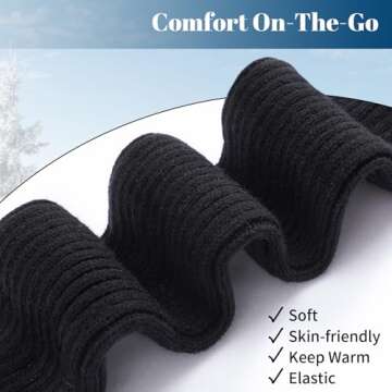 Passionbility 2 Pairs Leg Warmers for Women - Leg Warmers 80s Ribbed Knitted Long Socks for Party Sports