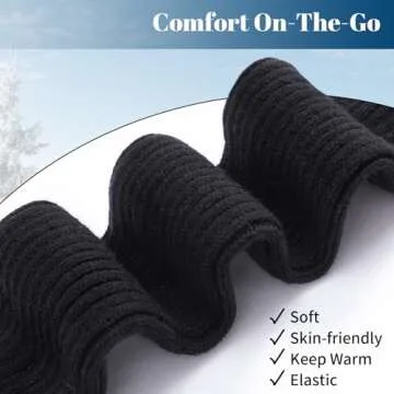 Passionbility 2 Pairs Leg Warmers for Women - Leg Warmers 80s Ribbed Knitted Long Socks for Party Sports