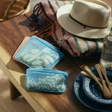 Stasher Silicone Reusable Food Storage Bags | Eco-Friendly 4-Pack