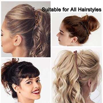 Vintage Banana Hair Clips for Thick Curly Hair Set