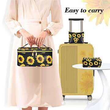 MAGEFY 3Pcs Stylish Travel Makeup Bag Set for Women