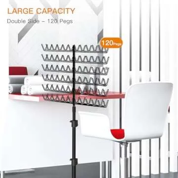 Sunnacate Braiding Hair Rack, Metal Hair Extension Holder Hanger Height Adjustable Braiding Rack, Braiding Stand with Hair Braiding Tools, Braiding Hair Separator Stand for Hair Salon Home Traveling