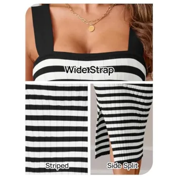 MEROKEETY Women's Spring Summer Ribbed Midi Dress