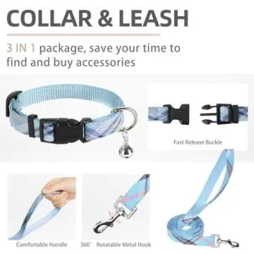 PUPTECK Dog Harness Set with Reflective Leash for Pets