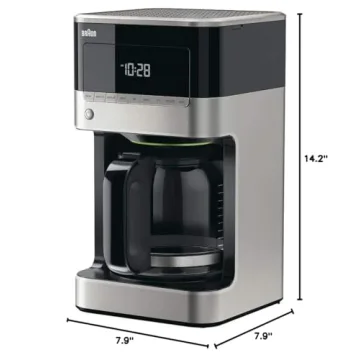 Braun BrewSense 12 Cup Drip Coffee Maker Black KF7150BK