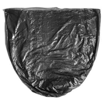 Aluf Plastics High Density Trash Bags, 45 Gallon, 250 Count, 16 Micron (eq), 40" x 48", Black, for Bathroom, Office, Industrial, Commercial, Janitorial, Municipal, Recycling