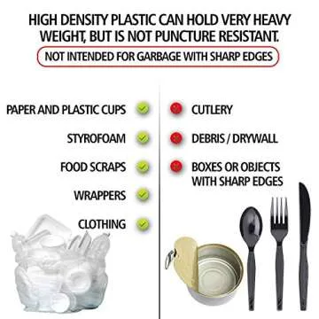 Aluf Plastics High Density Trash Bags, 45 Gallon, 250 Count, 16 Micron (eq), 40" x 48", Black, for Bathroom, Office, Industrial, Commercial, Janitorial, Municipal, Recycling