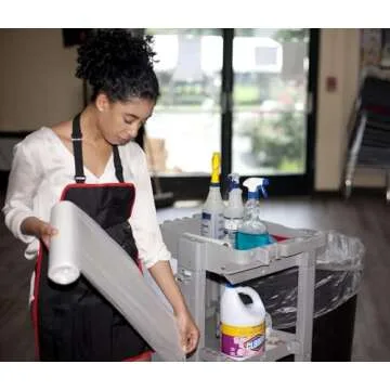 Aluf Plastics High Density Trash Bags, 45 Gallon, 250 Count, 16 Micron (eq), 40" x 48", Black, for Bathroom, Office, Industrial, Commercial, Janitorial, Municipal, Recycling