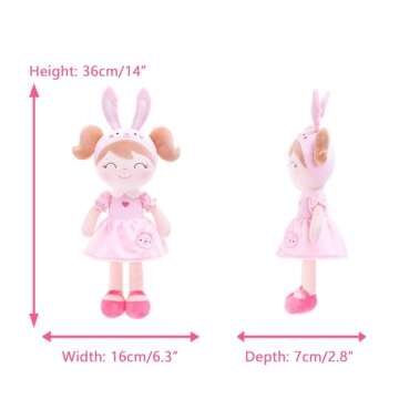 Gloveleya Baby Doll Girl Gifts Soft Plush Bunny Dolls 14" with Gift Box