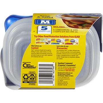 GladWare Food Storage Containers - 5 Pack, 24 Oz