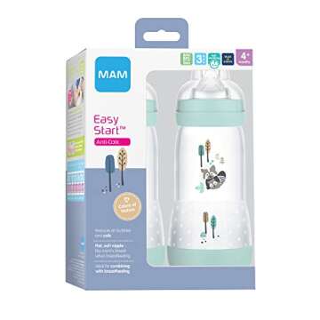 MAM Easy Start Anti Colic 11 oz Baby Bottle - Easy Breast to Bottle Switch, Colic Relief, 2 Pack