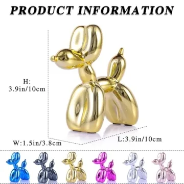 XIAOMAGG Gold Balloon Dog Decor - Modern Home Statue