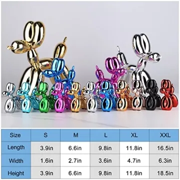 XIAOMAGG Gold Balloon Dog Decor - Modern Home Statue