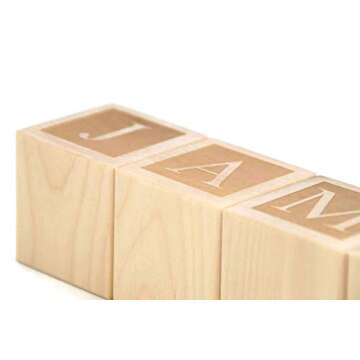 Letter Baby Blocks - Custom Personalized Name Blocks by Little Wooden Wonders