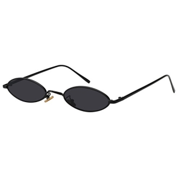 MEETSUN Vintage 90s Small Oval Sunglasses for Trendy Protection
