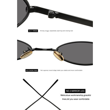 Stylish Vintage 90s Oval Sunglasses with UV Protection