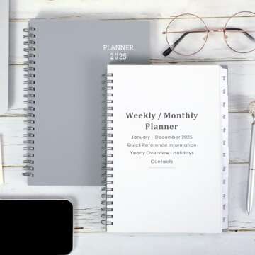 2025 Planner - Jan 2025 - Dec 2025, Planner 2025, 2025 Planner Weekly and Monthly, 6.25" × 8.3", Ta...