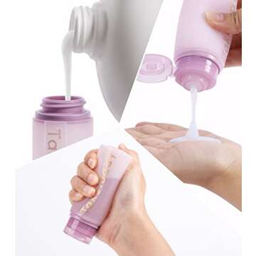 TakeToday Travel Size Bottles for Toiletries - 13 Pack TSA Approved, Leak-proof, 3 oz Silicone Containers for Cosmetic Shampoo Conditioner - Refillable Travel Accessories Kit