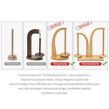 Dual Spindle Yarn Holder for Knitting and Crocheting