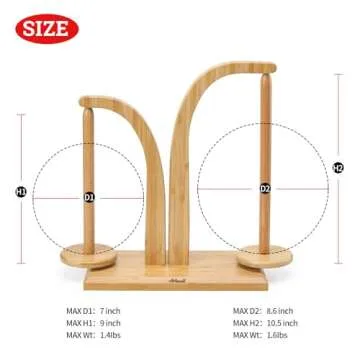 Dual Spindle Yarn Holder for Knitting and Crocheting