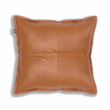 LL LEATHER LOVERS Lambskin Leather Pillow Cover - Sofa Cushion Case - Decorative Throw Covers for Li...
