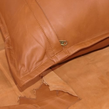 LL Leather Lovers Lambskin Leather Pillow Cover 18x18