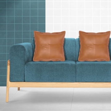 LL Leather Lovers Lambskin Leather Pillow Cover 18x18