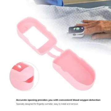 1Pc Pink Pulse Oximeter Fingertip Case,Oximeter Case Compact Portable Soft Comfortable Stable Reliable Effective Protective Cover For Home Outdoor Health Monitors