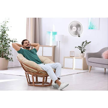 Comfort Zone 16" Quiet Wall Mount Fan Remote Timer Adjustable Tilt
