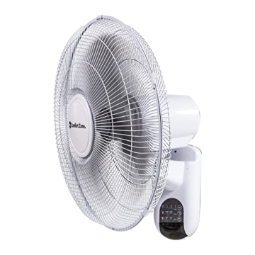 Comfort Zone 16" Quiet Wall Mount Fan Remote Timer Adjustable Tilt
