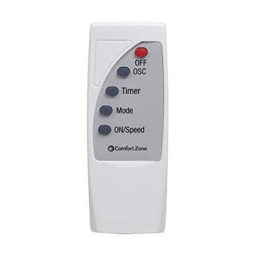 Comfort Zone 16" Quiet Wall Mount Fan Remote Timer Adjustable Tilt