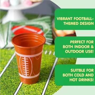 JOYIN 24 PCS Football Disposable Party Cups