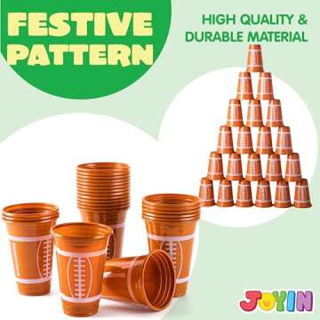 JOYIN 24 PCS Football Disposable Party Cups