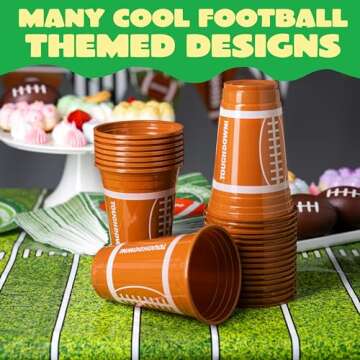 JOYIN 24 PCS Football Disposable Party Cups