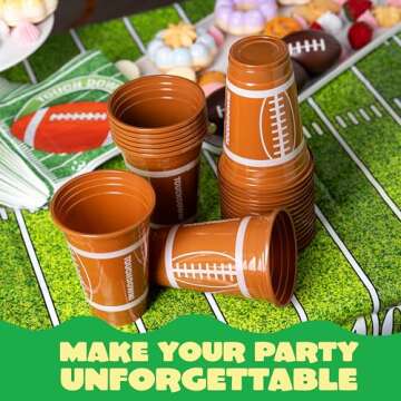 JOYIN 24 PCS Football Disposable Party Cups