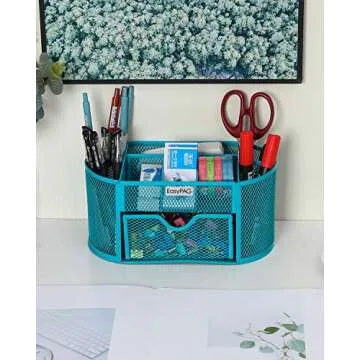 EasyPAG Stylish Mesh Desk Organizer with Drawer