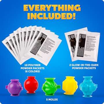 Blue Marble Bouncy Ball Science Kit - Glow in The Dark Fun